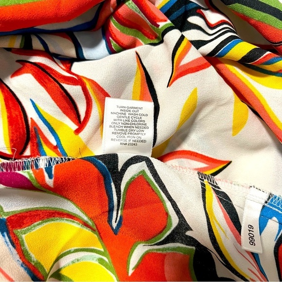 7Th Avenue Design Studio NY&C Tropical Print Large Sleeveless Tie Halter EUC - Picture 8 of 8